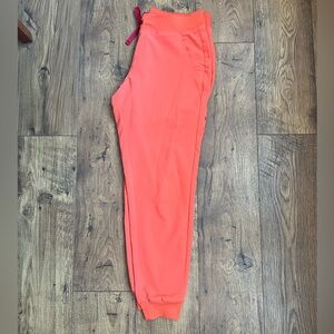 Sunset orange zamora jogger scrub pants